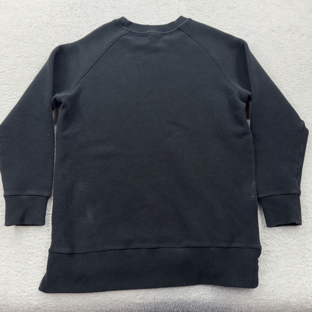 Varley Womens Ribbed Side Zip Crewneck Sweatshirt Charcoal Grey Small - Picture 8 of 9
